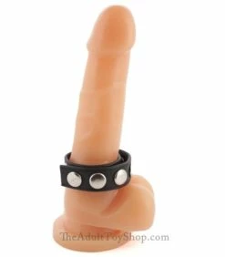 5 Snap Adjustable Leather Cock Ring -Adult Toy Sales Store 5snap2