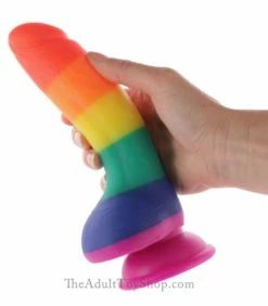 8 Inch Silicone Rainbow Dildo -Adult Toy Sales Store addrain1
