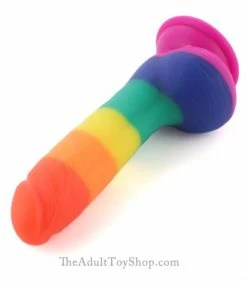 8 Inch Silicone Rainbow Dildo -Adult Toy Sales Store addrain2