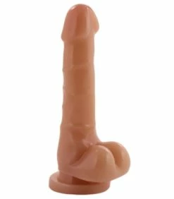 Basic Realistic Dildo with Balls -Adult Toy Sales Store basreal brown