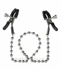 Silver Beaded Clamps 4 Silver Beaded Clamps -Adult Toy Sales Store beadclamp2