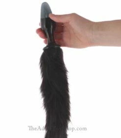 Glass Fox Tail Butt Plug -Adult Toy Sales Store blackfox2
