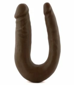Dr. Skin Small DP Dildo -Adult Toy Sales Store drskindoublechoc 1