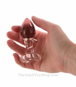 Pink Flower Glass Anal Plug -Adult Toy Sales Store flowrplug3