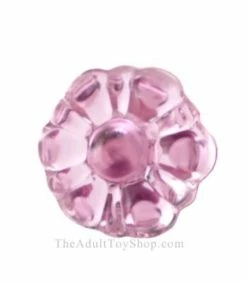 Pink Flower Glass Anal Plug -Adult Toy Sales Store flowrplug4