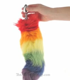 Rainbow Fox Tail Butt Plug -Adult Toy Sales Store foxymetal1