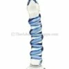 Sapphire Spiral Glass Dildo Toy