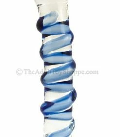 Sapphire Spiral Glass Dildo Toy -Adult Toy Sales Store glass dildo 3 pd295800