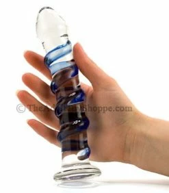 Sapphire Spiral Glass Dildo Toy -Adult Toy Sales Store glass dildo 4 pd295800