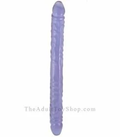Long Veined Gel Double Dildo