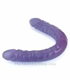 Long Veined Gel Double Dildo -Adult Toy Sales Store long gel veined 4