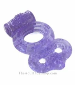 Macho Dual Cock Ring Vibrator -Adult Toy Sales Store mdouble purple 1