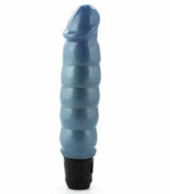 Pearl Small Ribbed Vibrator Toy -Adult Toy Sales Store pearl shine ribbed blue