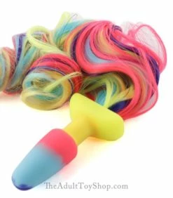 Unicorn Tail Butt Plug -Adult Toy Sales Store rainbowtailplug3