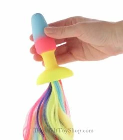 Unicorn Tail Butt Plug -Adult Toy Sales Store rainbowtailplug6