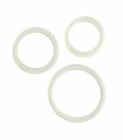 Triple Rubber Cock Ring Set -Adult Toy Sales Store rbbrringwhite 1
