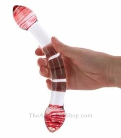 Red Head Glass Double Ended Dildo -Adult Toy Sales Store redhead4