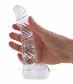 Twisted Glass Dildo -Adult Toy Sales Store spiralpen4