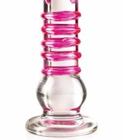 Pink Textured Glass Dildo -Adult Toy Sales Store tex2
