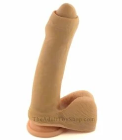 Uncut Dildo With Retractable Foreskin