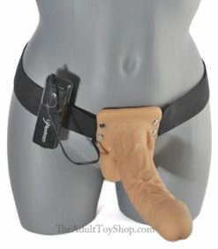 Vibrating 9 Inch Hollow Dildo