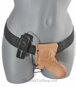 Vibrating 7 Inch Hollow Dildo